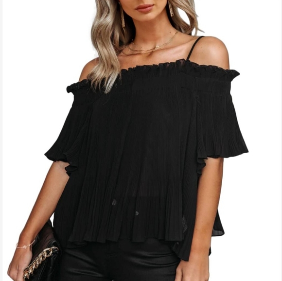 Theenkoln Womens Off the Shoulder Tunic - Picture 1 of 6